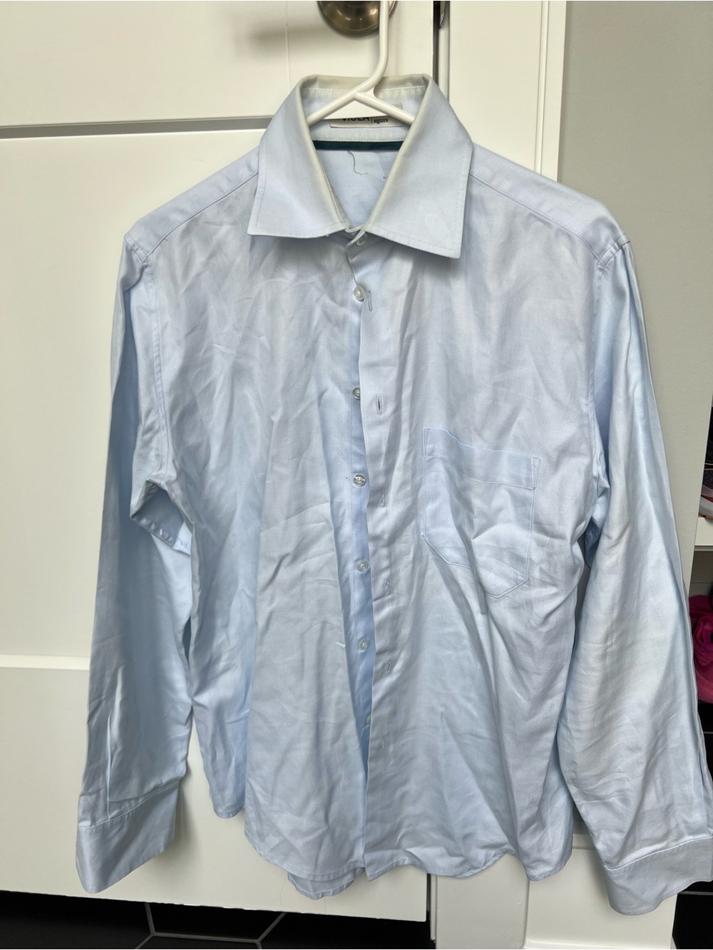 Men's Light Blue Dress Shirt - Classic Button-Up size 46 (small)
